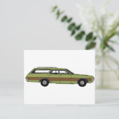 retro station wagon briefkaart (Staand voorkant)