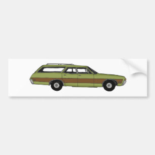 retro station wagon bumpersticker