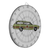 retro station wagon dartbord (Voorkant Links)