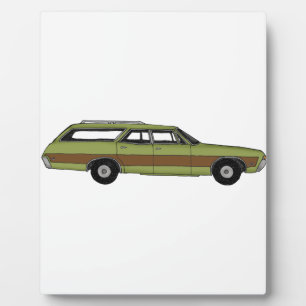 retro station wagon fotoplaat