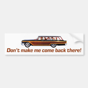 Retro Station Wagon - Laat me niet terugkomen Bumpersticker