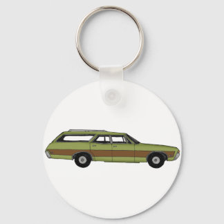 retro station wagon sleutelhanger