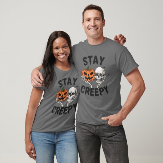 Retro Stay Creepy Skeleton Hand Halloween T-shirt (Unisex)