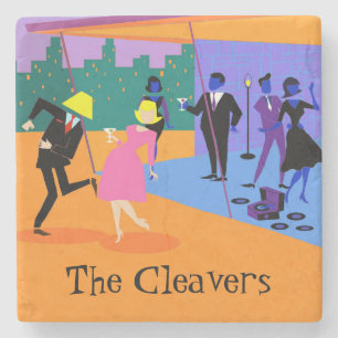 Retro Stedelijke Onderzetter van de Steen van de