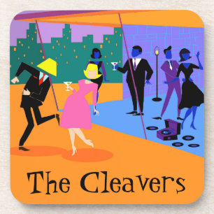 Retro Stedelijke Plastic Onderzetters van de