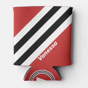 Retro Stedelijke Zebrastrepen met Naam Blikjeskoeler