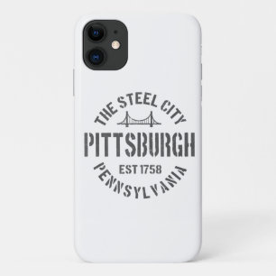 Retro Steel City Pittsburgh Pennsylvania Yinz vint iPhone 11 Hoesje