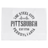 Retro Steel City Pittsburgh Pennsylvania Yinz vint Groot Cadeauzakje (Achterkant)