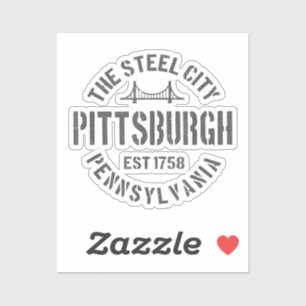 Retro Steel City Pittsburgh Pennsylvania Yinz vint Sticker