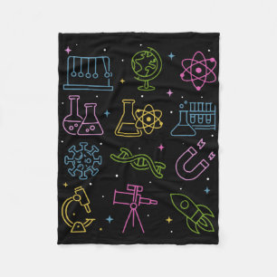 Retro Stem Wetenschap Technologie Techniek Wiskund Fleece Deken