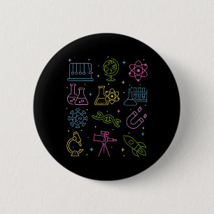 Retro Stem Wetenschap Technologie Techniek Wiskund Ronde Button 5,7 Cm