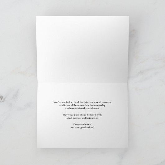 Retro Stepson Gefeliciteerd Afstuderen Kaart (Binnen)