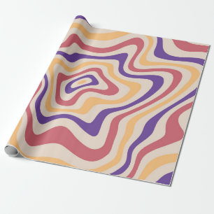 Retro sterburst zonnebarstpatroon. jaren '60 cadeaupapier