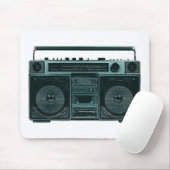retro stereo mousepad muismat (Met muis)