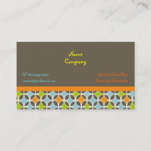 Retro sterren designkaarten visitekaartje (Voorkant)