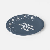 Retro sterren "Happy Vaderdag" Papieren Bordje (Gekanteld)