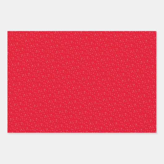Retro sterren rood Vrolijk Kerstfeest Inpakpapier Vel (Voorkant 3)