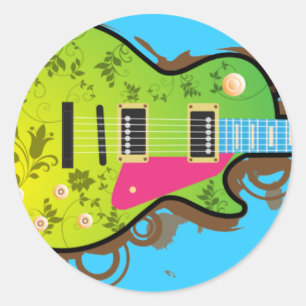 Retro Sticker - gitaar