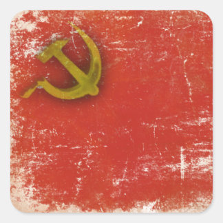 Retro Sticker met vieze oude Sovjet-Unie vlag