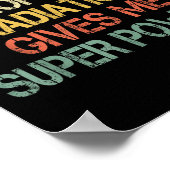 Retro stiekem hopen dat straling me superkracht ge poster (Hoek)