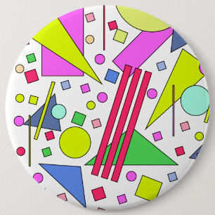 Retro stijl 80 en 90's ronde button 6,0 cm