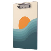 Retro stijl abstract zonsondergang landschap klembord (Links)