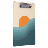 Retro stijl abstract zonsondergang landschap klembord (Rechts)