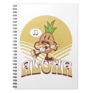Retro stijl "Aloha" tekst ontwerp Notitieboek