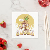 Retro stijl "Aloha" tekst ontwerp Servet (Insitu)