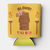 Retro stijl Aloha Tiki Bar Blikjeskoeler (Voorkant)