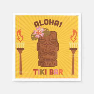 Retro stijl Aloha Tiki Bar Servetten