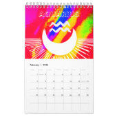 Retro stijl-Astrologie kalender 2024 (Feb 2026)