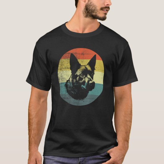 Retro stijl Australische vee hond T-shirt (Voorkant)