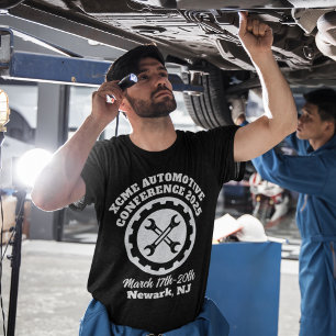 Retro-stijl Automobielconferentie T-shirt