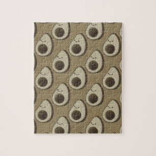 Retro stijl avocado patroon legpuzzel
