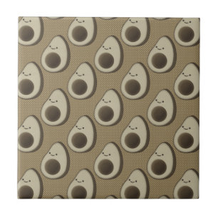 Retro stijl avocado patroon tegeltje