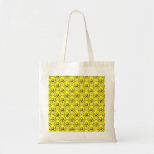 Retro stijl avocado patroon tote bag