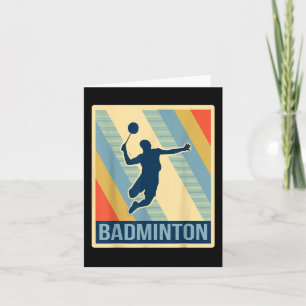 Retro Stijl Badminton T-shirt Kaart