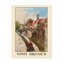 retro-stijl Brugge reizen en reizen