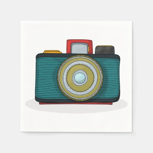 Retro stijl camera papier servetten (Voorkant)