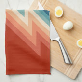 Retro stijl chevron patroon theedoek (Quarter Fold)