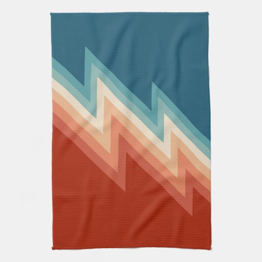 Retro stijl chevron patroon theedoek (Verticaal)