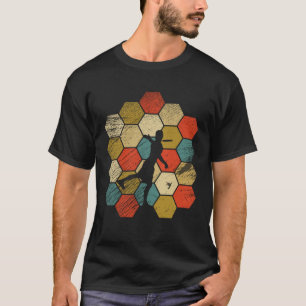 Retro  stijl Disc Golf speler sport 4 T-shirt