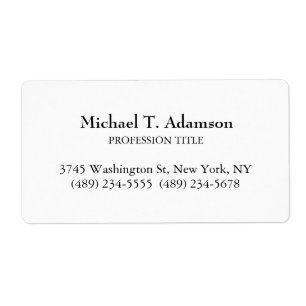 Retro Stijl Elegant Duidelijk Eenvoudig Wit Etiket