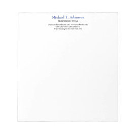 Retro Stijl Elegant Duidelijk Eenvoudig Wit Notitieblok