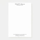 Retro Stijl Elegant Duidelijk Eenvoudig Wit Post-it® Notes (Voorkant)