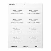 Retro Stijl Elegant Eenvoudig Wit Etiket (Full Sheet)