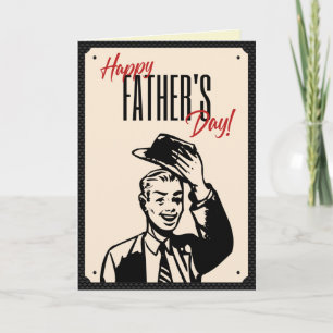 Retro Stijl Gelukkig Vaderdag Kaart