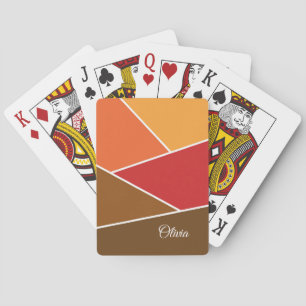 Retro stijl geometrisch ontwerp pokerkaarten