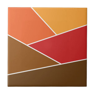 Retro stijl geometrisch ontwerp tegeltje
